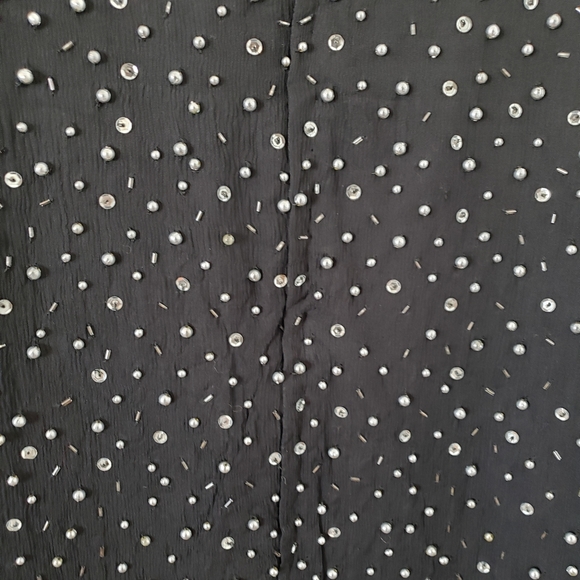 Vintage 1980s Silk Beaded Shift Dress - Picture 4 of 15